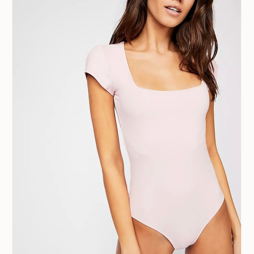 New Free People pink bodysuit